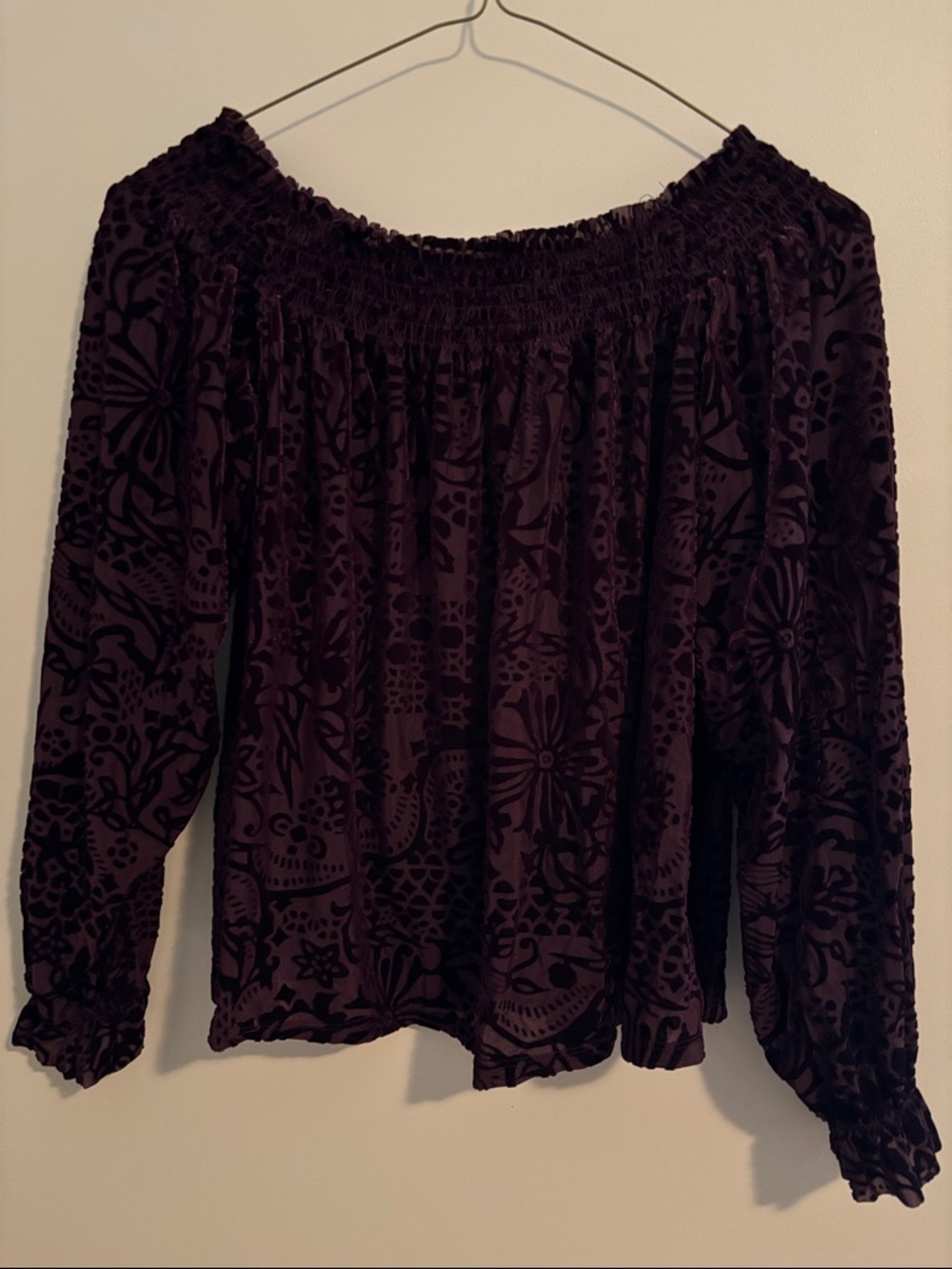 Free People Velvet Off-Shoulder Velvet Top